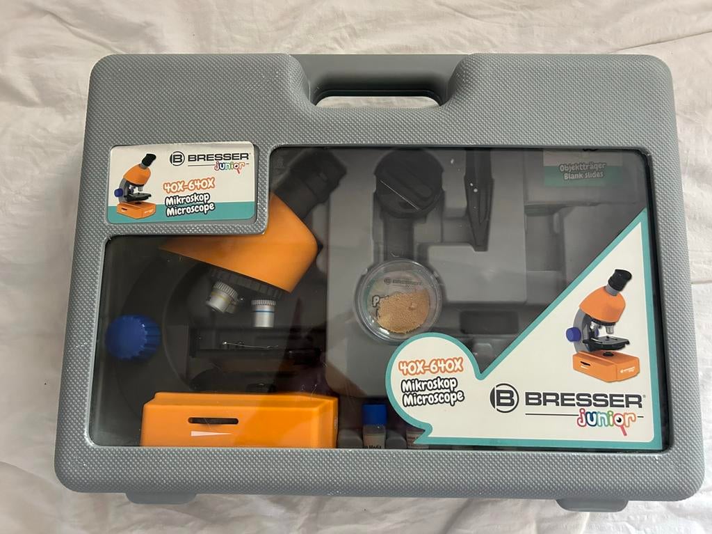 Bresser Junior Microscoop (Optics 8851310), Audio, Tv en Foto, Optische apparatuur | Microscopen, Ophalen, Zo goed als nieuw, Biologische microscoop
