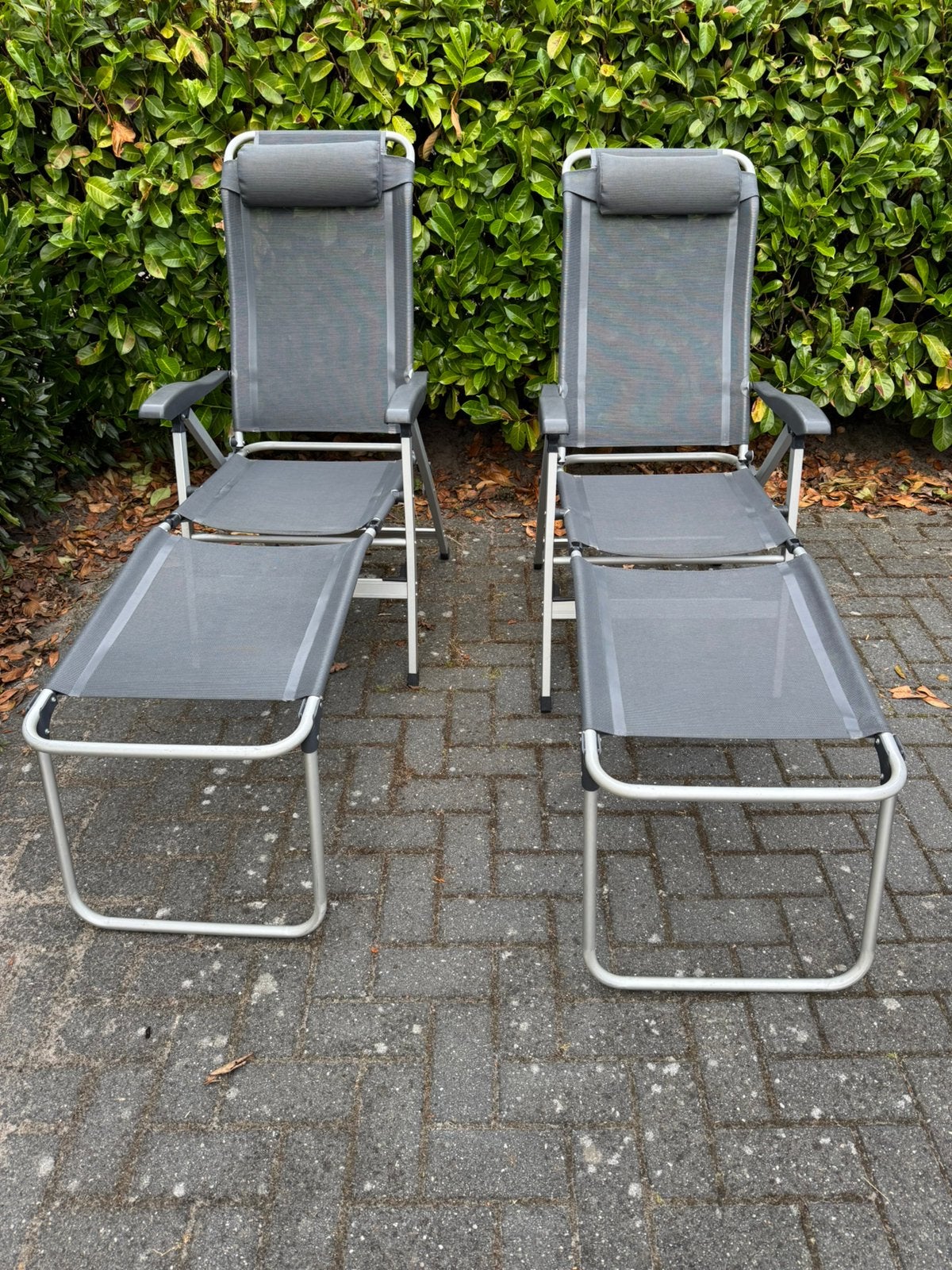 Maro Campingsstoelen met voetenbankjes, Ophalen, Zo goed als nieuw, Campingstoel