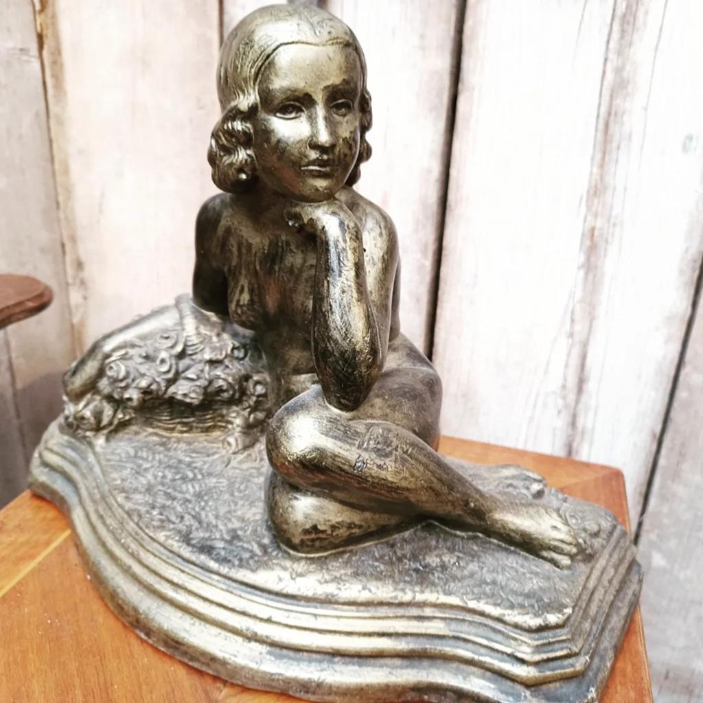 Art Nouveau style beeld/Frans beeld/buste/beeld dame, Antiek en Kunst, Curiosa en Brocante, Ophalen