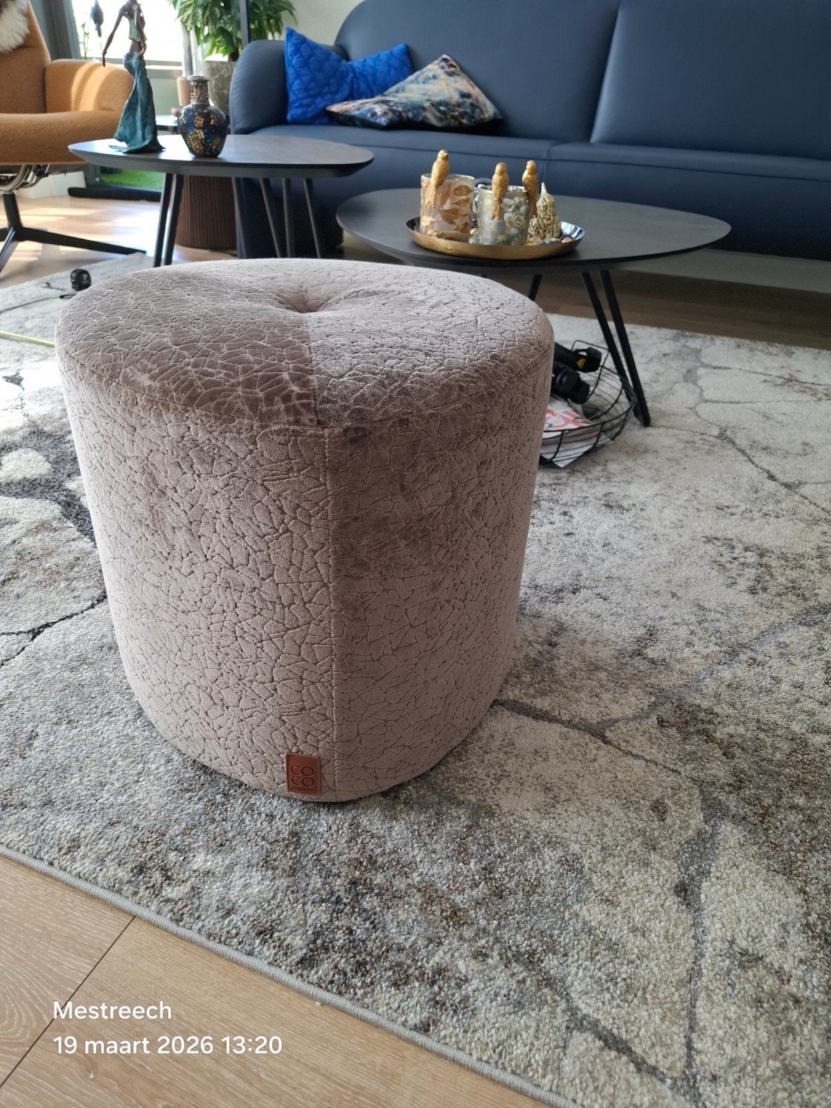 poef van coco maison, Ophalen, Minder dan 50 cm, Minder dan 50 cm, Zo goed als nieuw