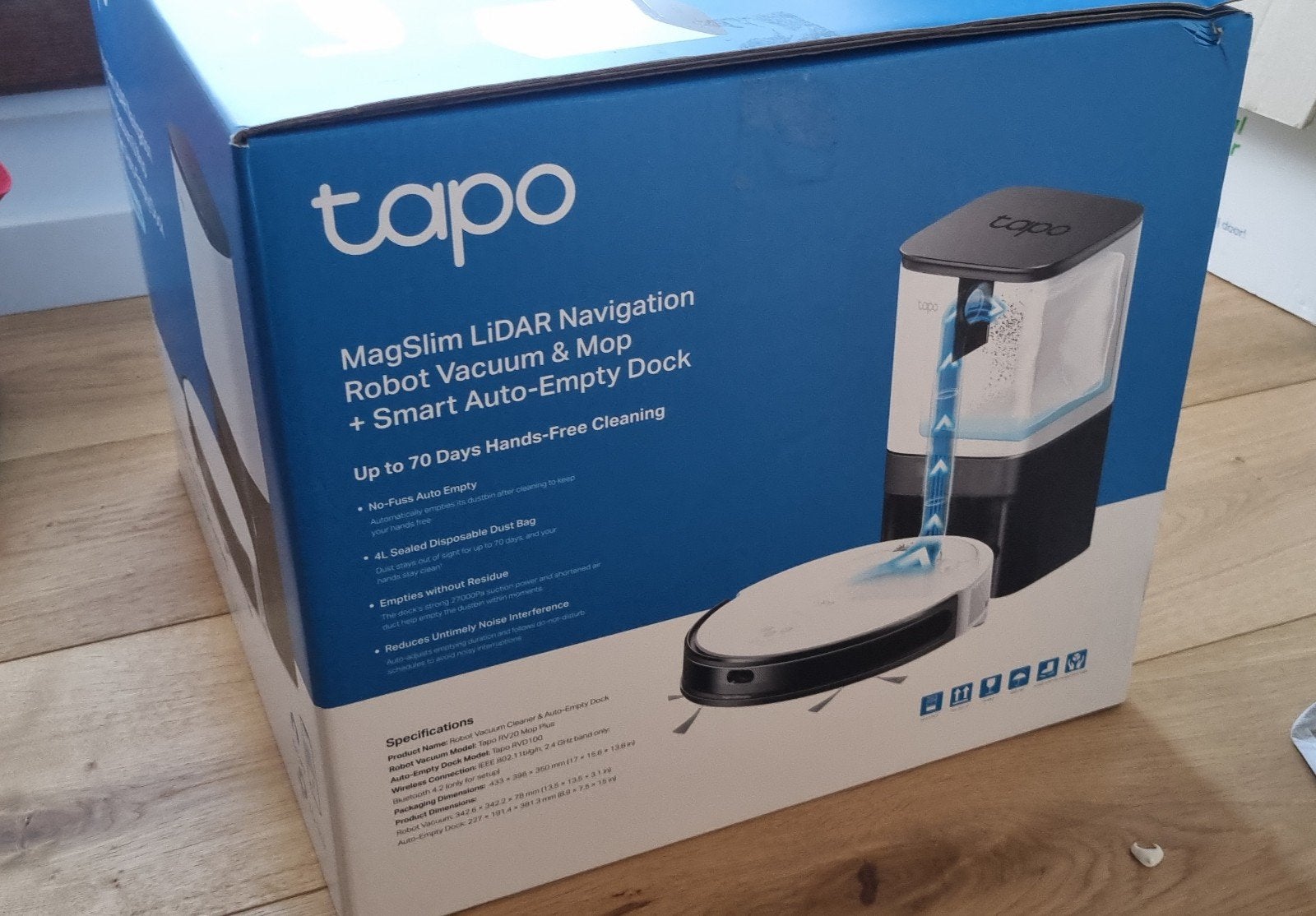 Tapo RV20 MagSlim Lidar Robotstofzuiger & Dweil + Auto-Empty, Ophalen, Overige merken, Nieuw, Robotstofzuiger