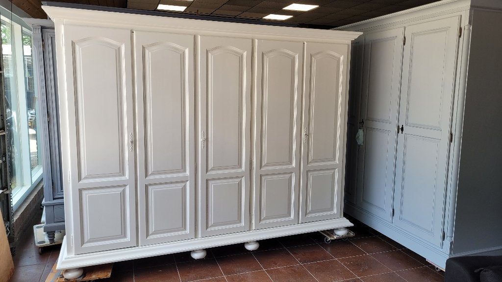 Landelijke brocante vintage kledingkast slaapkamer kasten, Ophalen, Zo goed als nieuw