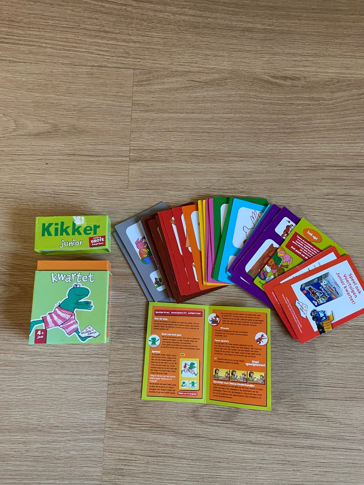 Kikker Junior Kwartet spel - Compleet en Leuk voor Jonge Kin, Drie of vier spelers, Ophalen of Verzenden, Gebruikt