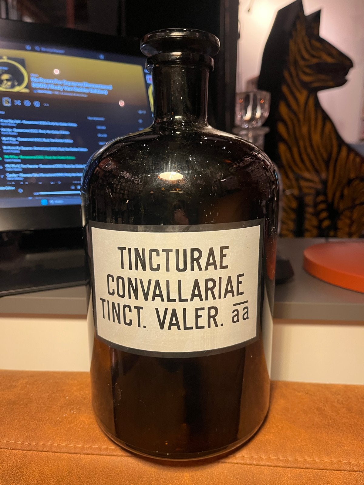 Antieke Apothekersfles Tincturae Convallariae, Ophalen of Verzenden
