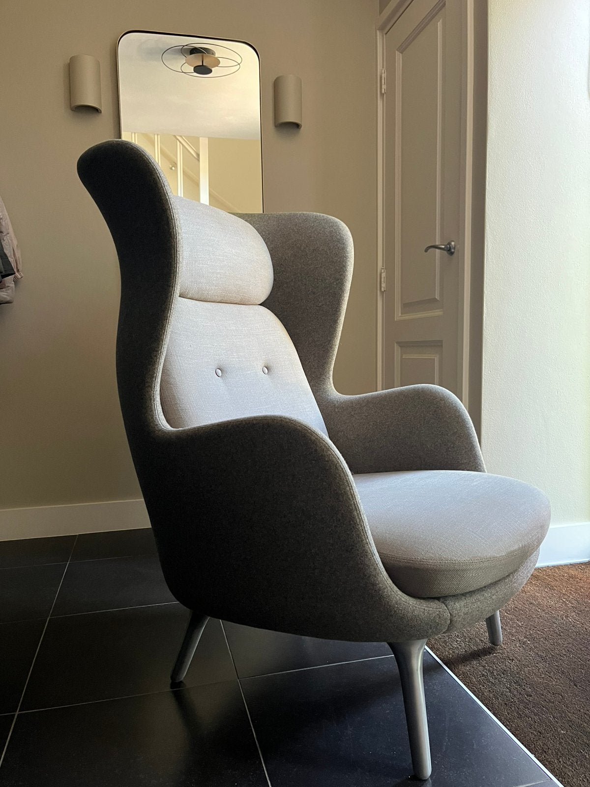 Fritz Hansen Ro design fauteuil, Ophalen, 75 tot 100 cm, Zo goed als nieuw, Stof