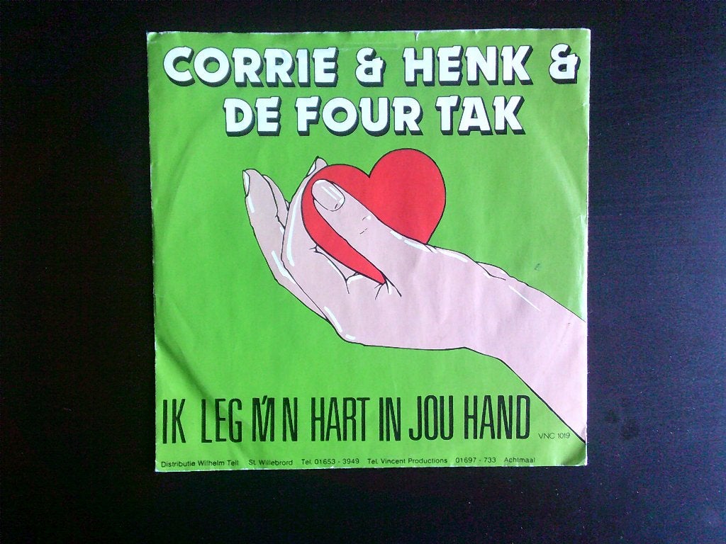 Corrie & Henk & De Four Tak - Ik Leg M'n Hart In Jou Hand, 7 inch, Ophalen of Verzenden, Levenslied of Smartlap, Overige typen
