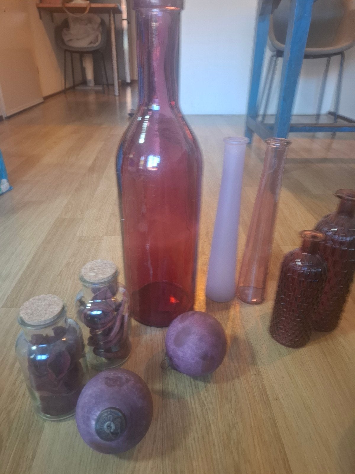 Paars rose decoratie, Huis en Inrichting, Ophalen, Gebruikt, Paars, Inclusief decoratie