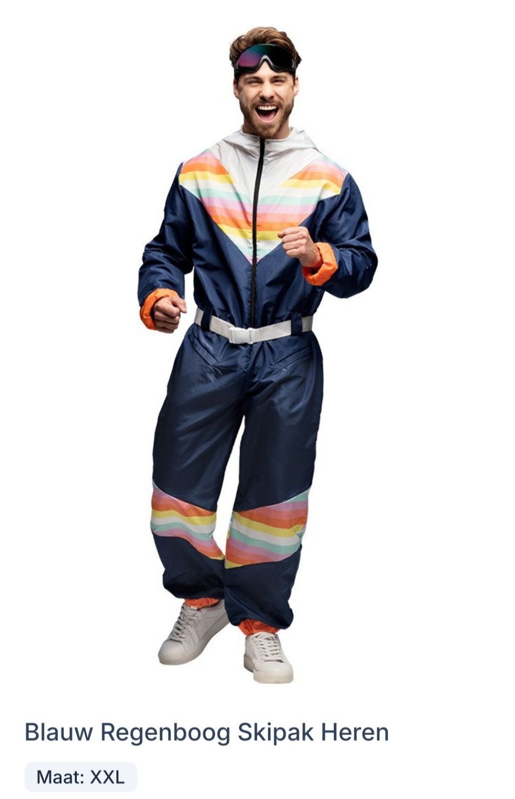 Blauw Regenboog Skipak Heren Maat XXL, Kleding | Heren, Ophalen of Verzenden, Nieuw, Overige maten, Pak