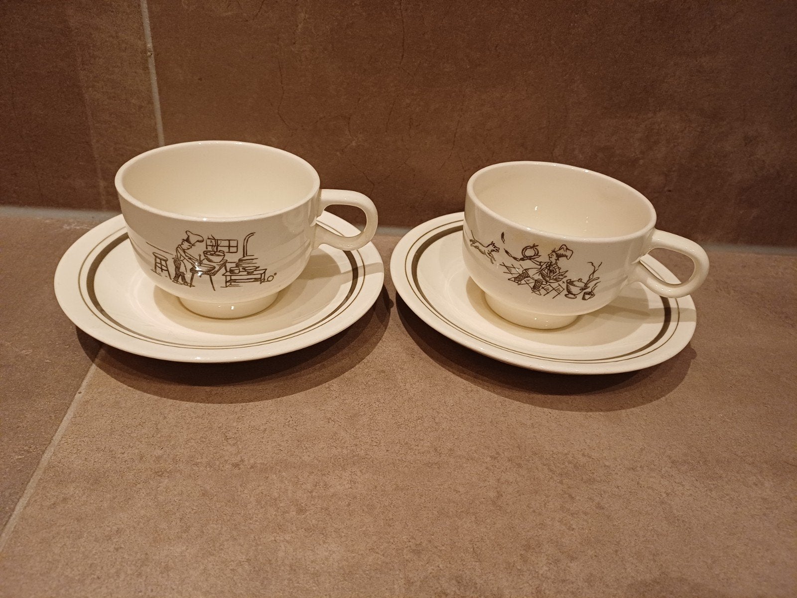 Vintage California Kop en Schotel Set - 2 stuks, Ophalen of Verzenden
