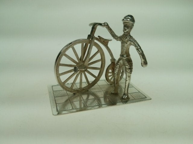 Zilver miniatuur antieke fiets van Niekerk Schoonhoven, Antiek en Kunst, Verzenden, Zilver
