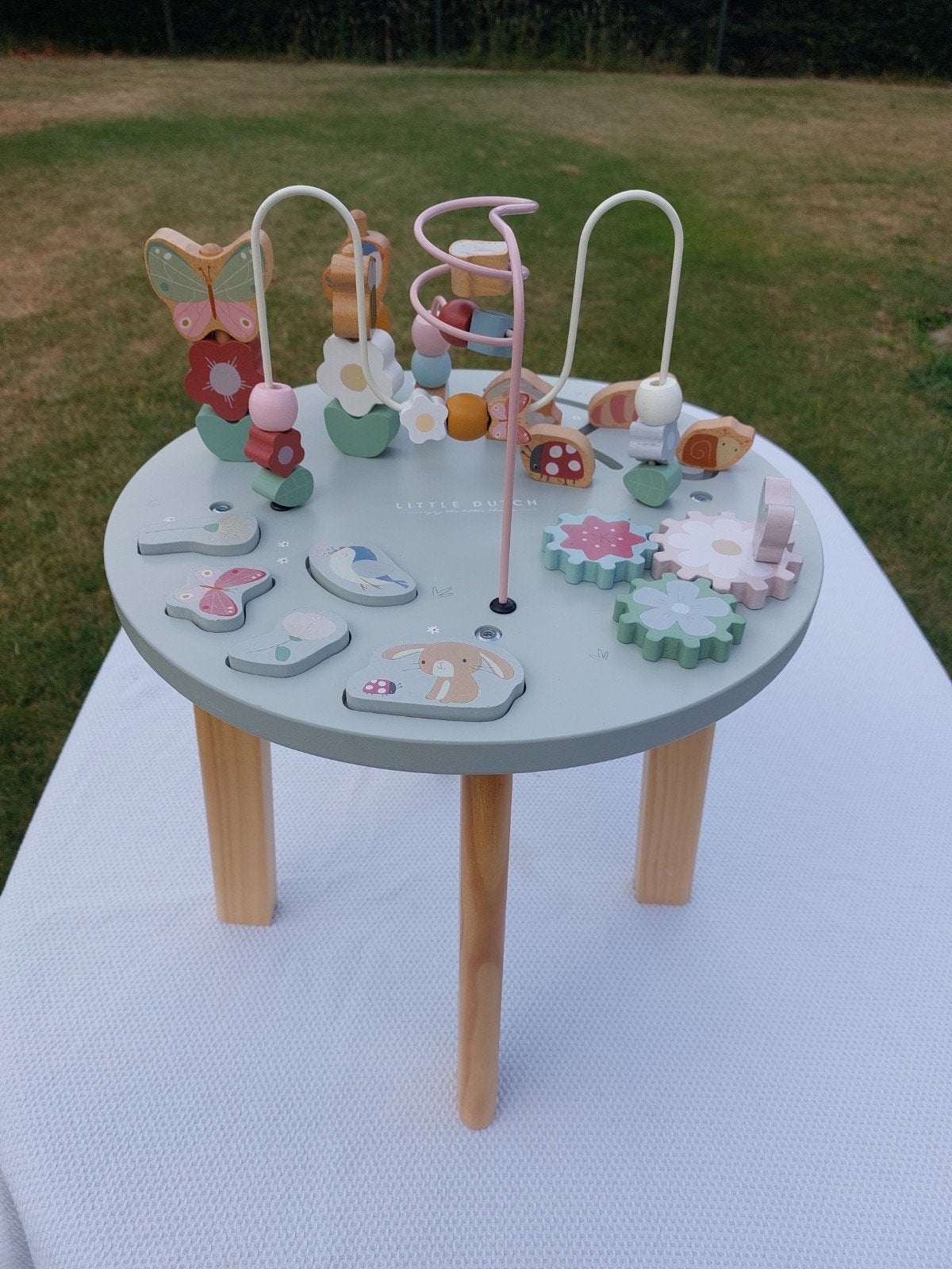 Little Dutch houten activiteitentafel, Ophalen, Gebruikt