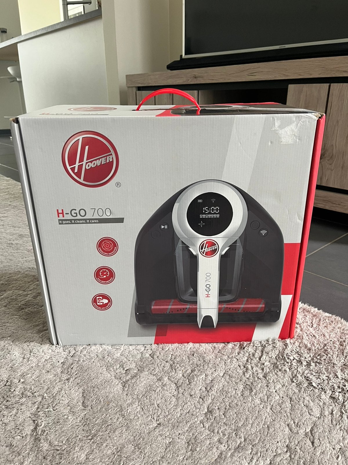 Hoover robotstofzuiger - model H-GO 700 - Als nieuw, Geschikt voor tapijt, Ophalen of Verzenden, Zo goed als nieuw, Robotstofzuiger