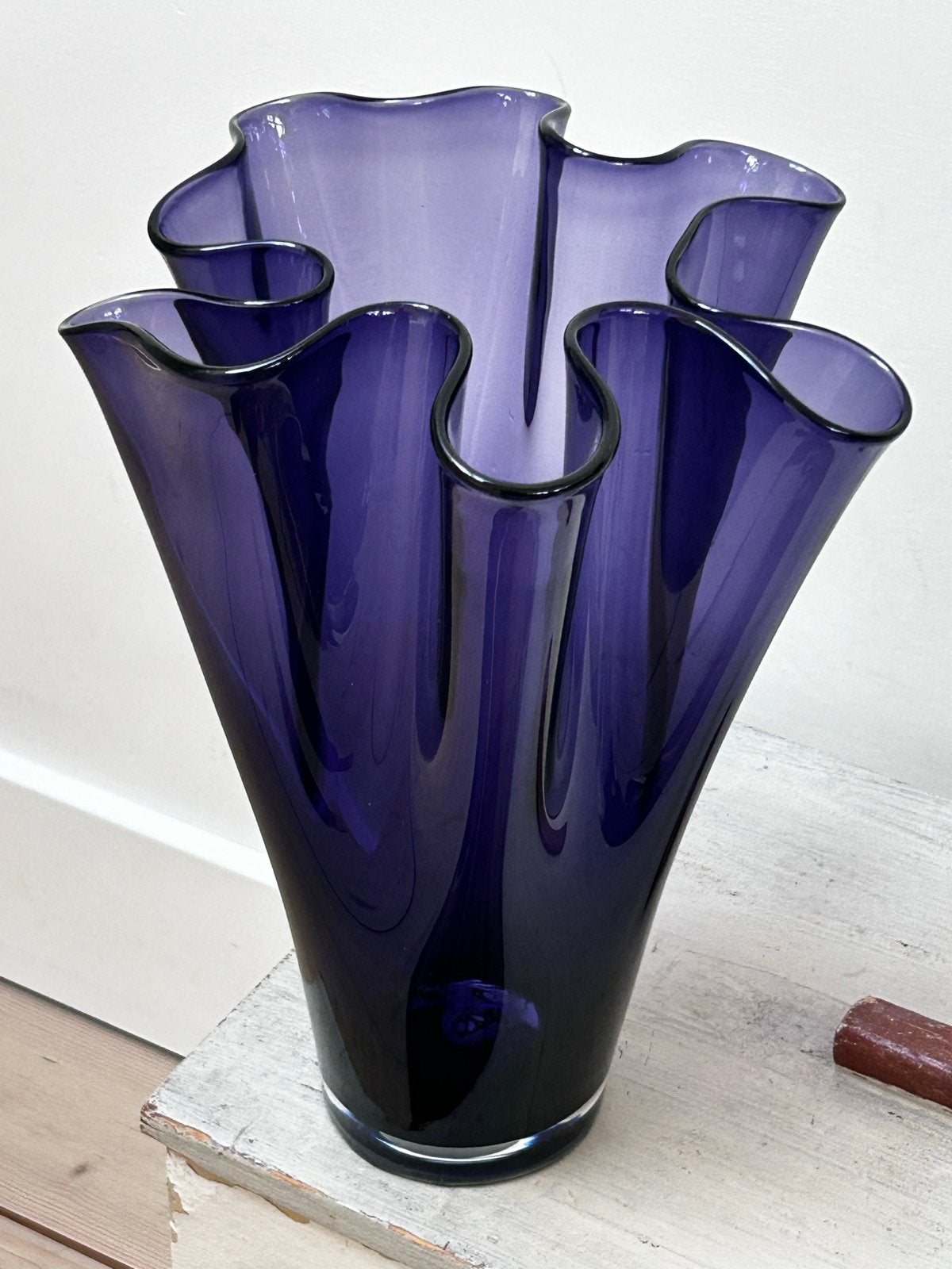 Prachtige paarse Murano vaas - Uniek design, Ophalen