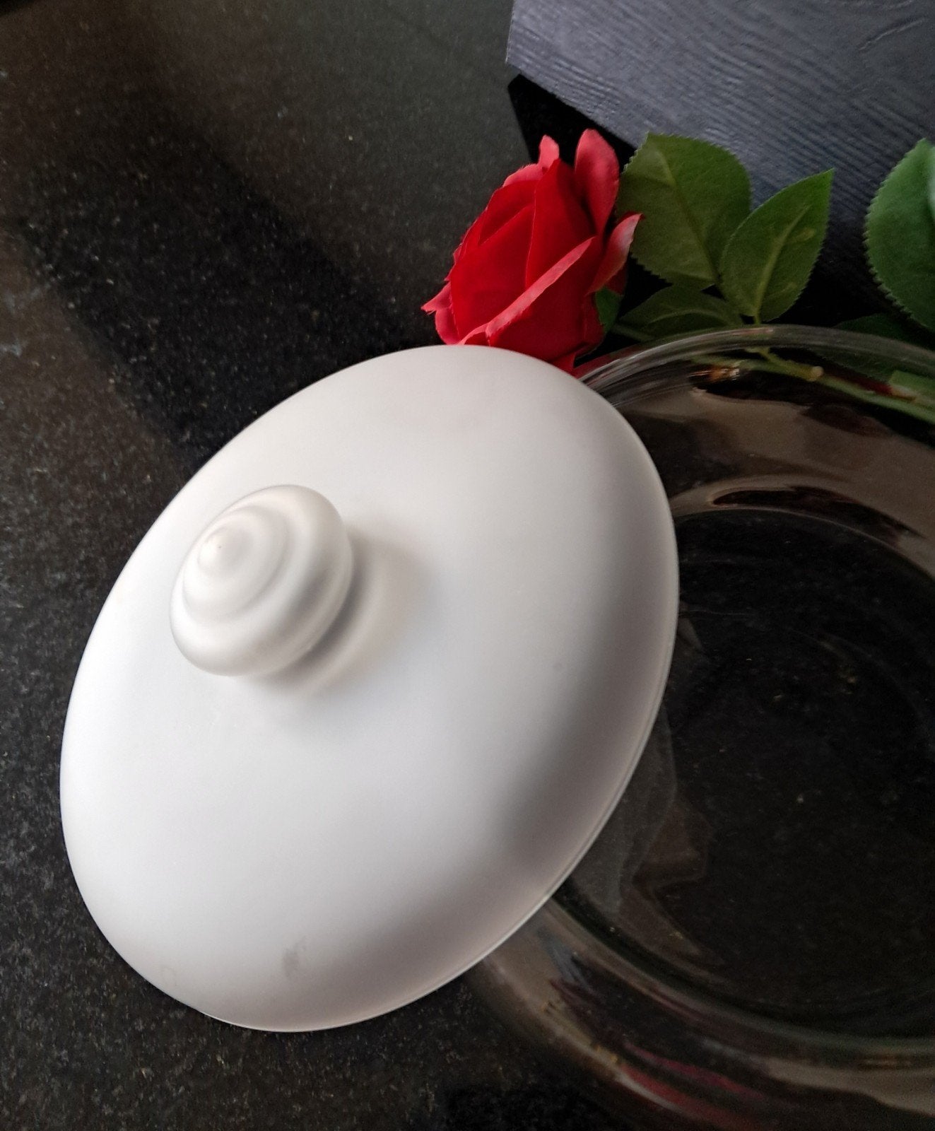Royal Leerdam Glazen Koekdoos met Satijnen Deksel, Antiek en Kunst, Ophalen of Verzenden