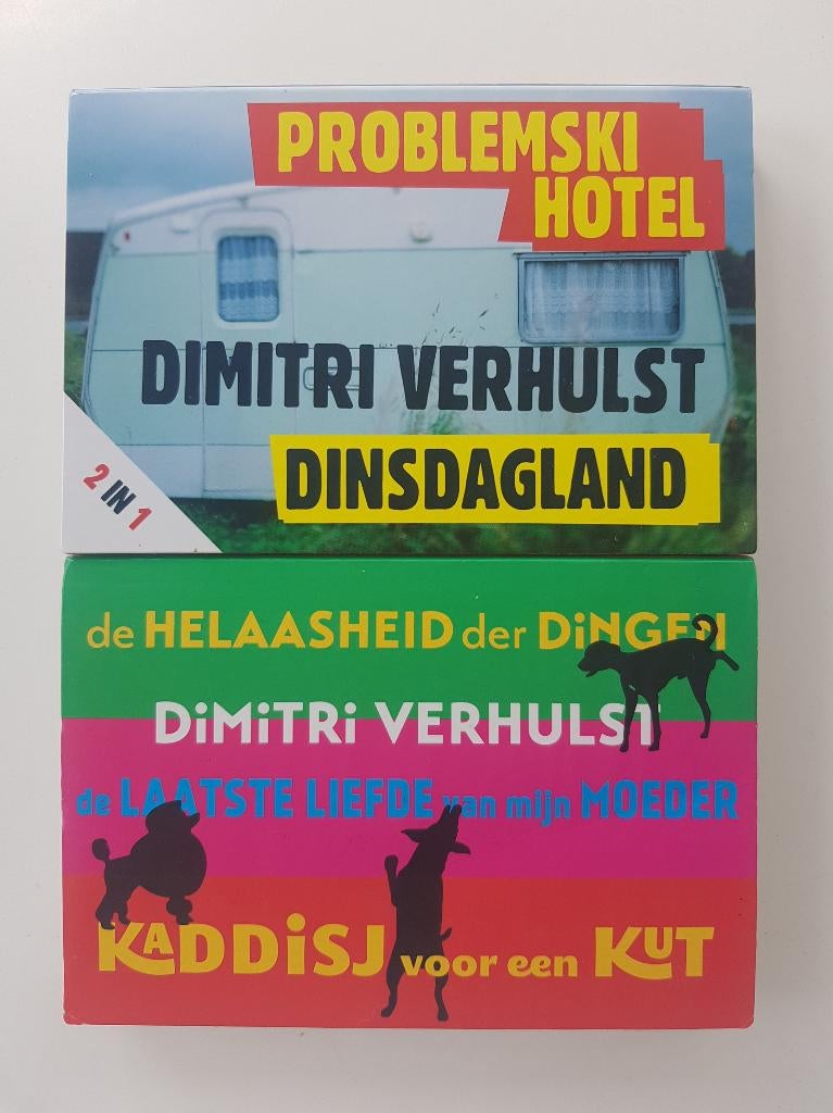 2x Dwarsligger Dimitri Verhulst oa. Dinsdagland, Helaasheid, Ophalen of Verzenden, Dimitri Verhulst, België
