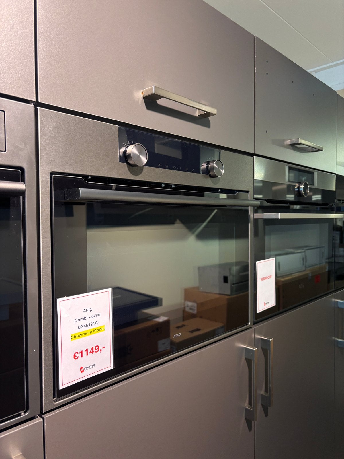 Atag combi magnetron showroommodel CX46121C, Ophalen, 45 tot 50 cm, Oven, 60 cm of meer