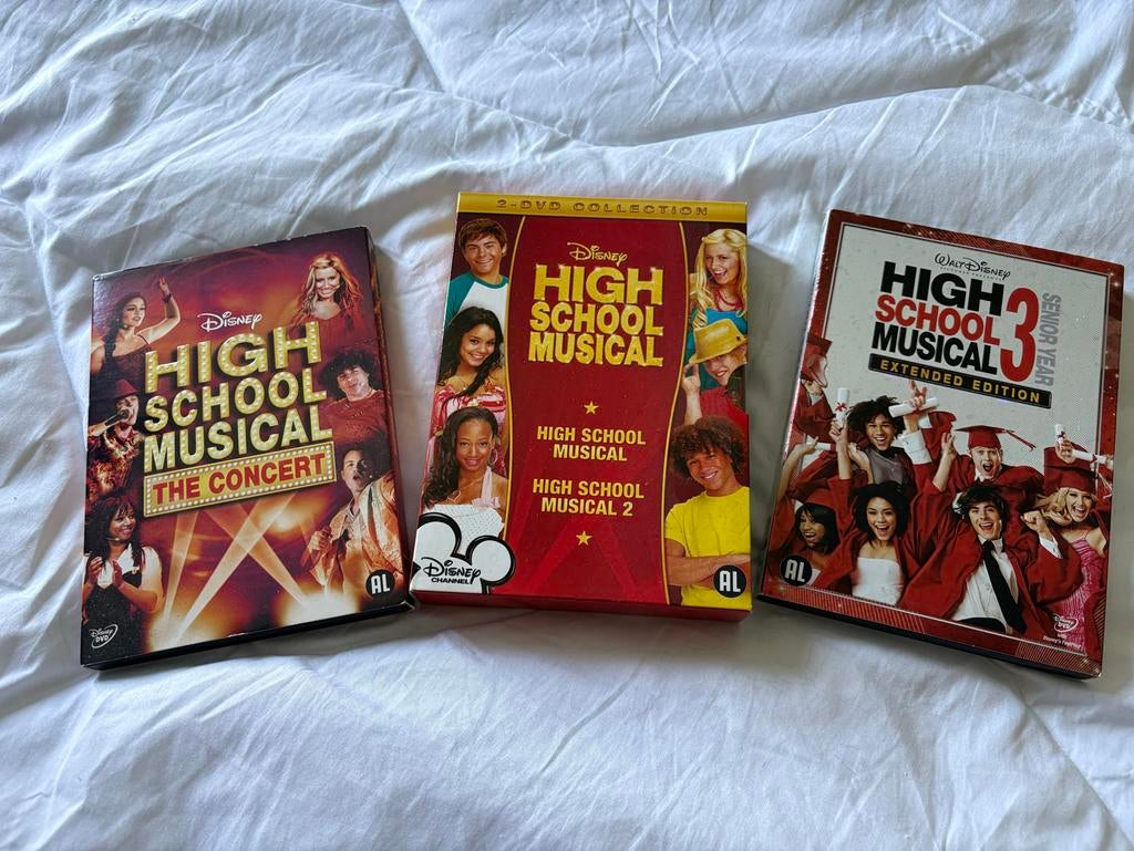 High School Musical DVD Collectie (3 films + Concert), Cd's en Dvd's, Alle leeftijden, Ophalen of Verzenden, Zo goed als nieuw