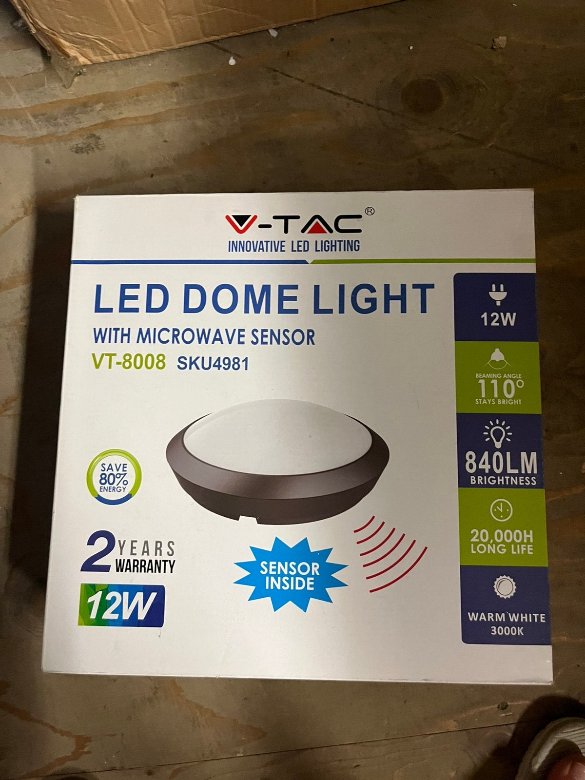 Led dome light, Ophalen, Kunststof, Nieuw, V-TAC