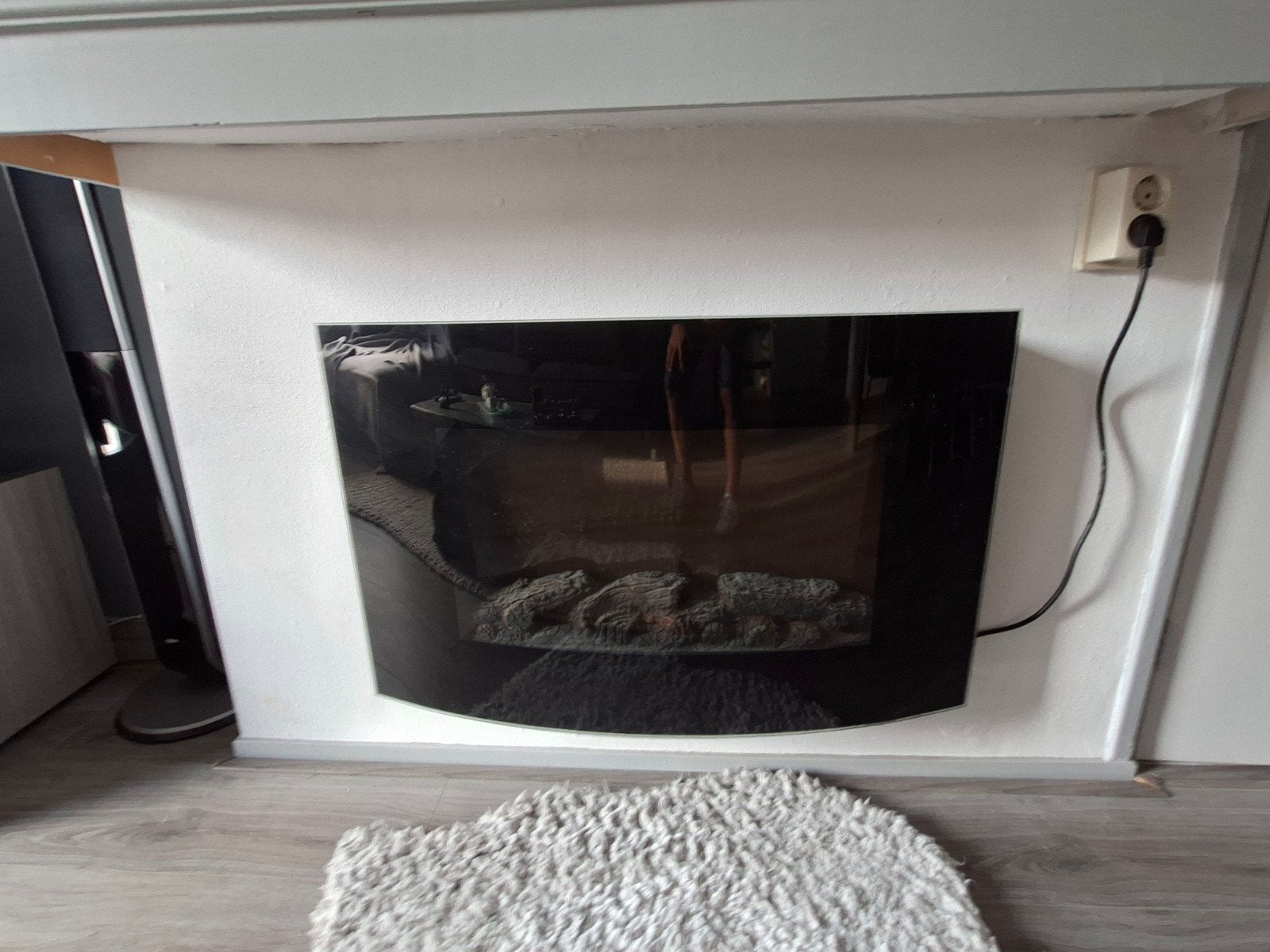 Elektrische haard met realistische vlameffecten, Ophalen, Gebruikt, Hangende haard, Elektrische haard
