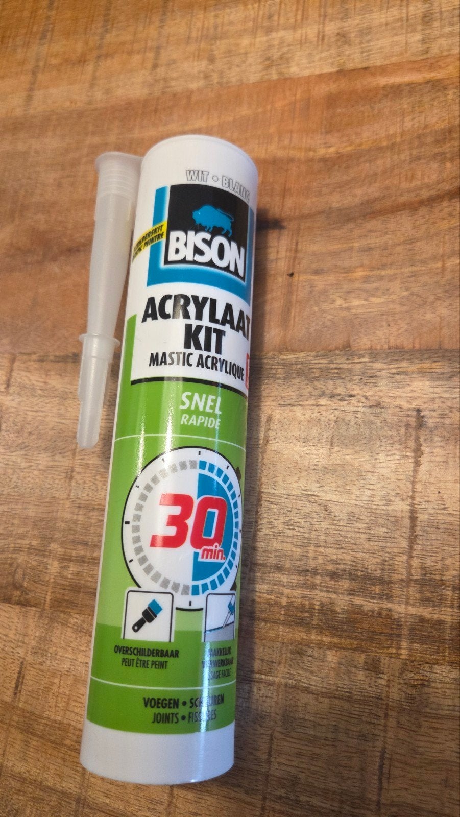 Bison Acrylaatkit Snel 30 min Wit 300 ml - Nieuw, Ophalen