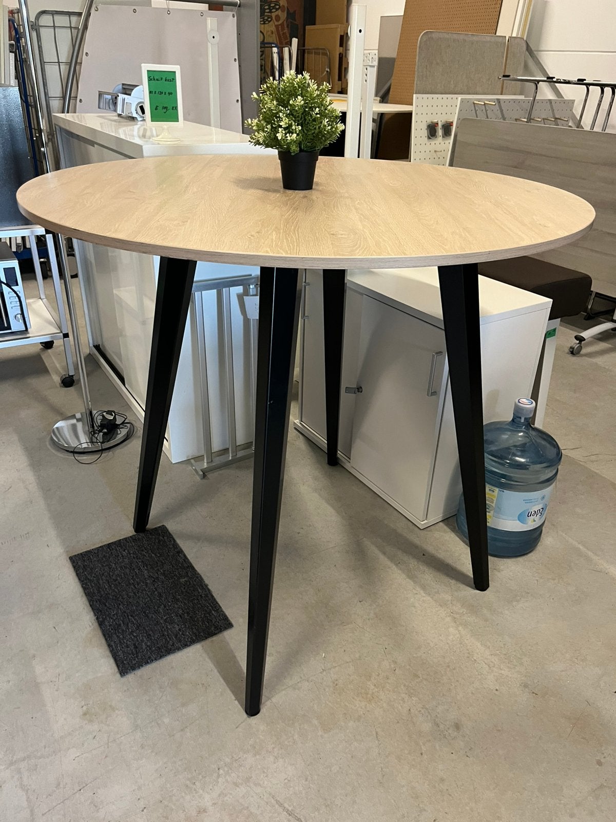 Hoge bartafel, statafel, modern en een mooi topblad, Ophalen, Geen, Overige materialen, Rond