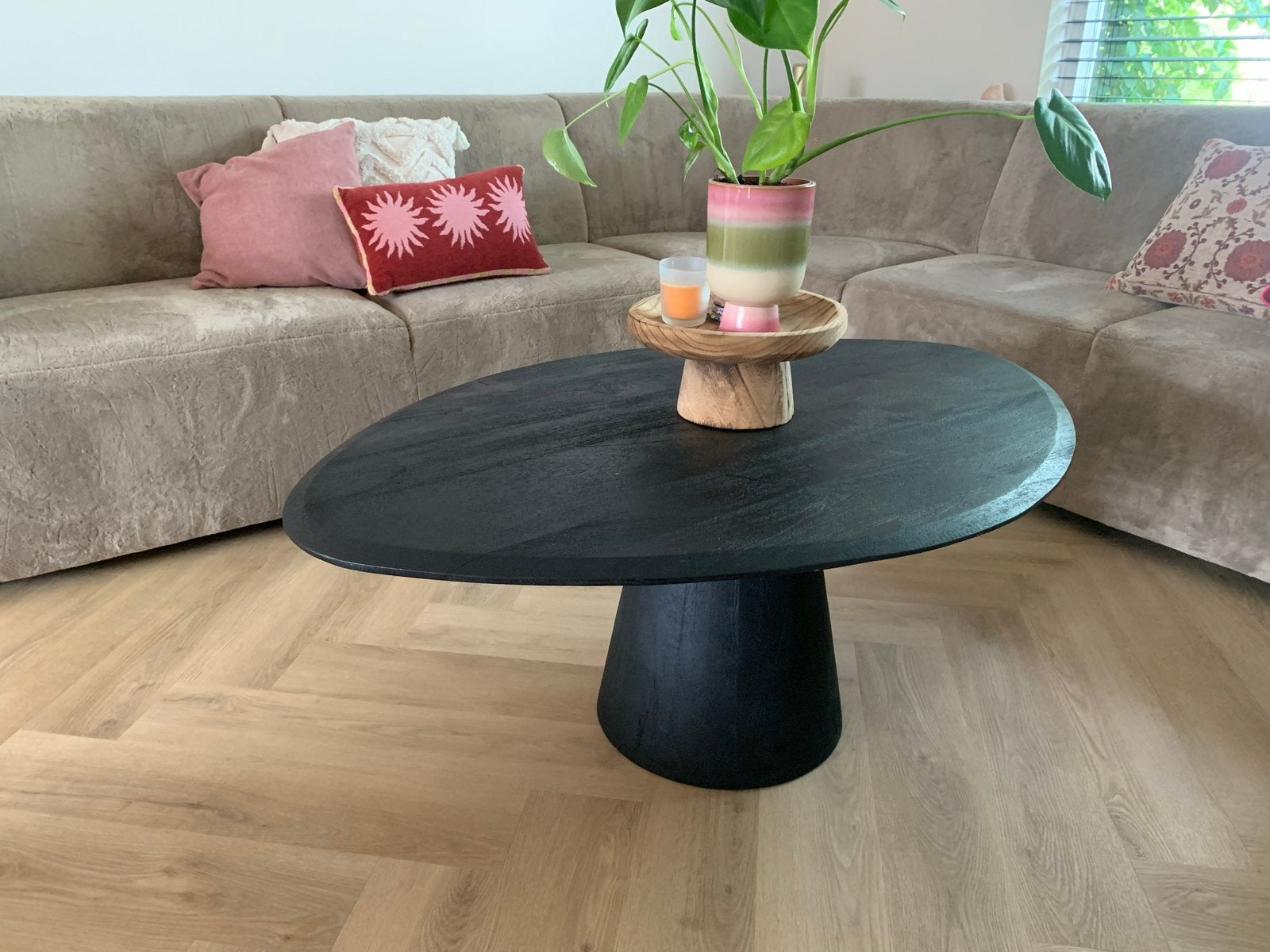 Mooie mango houten salontafel - 120x80x47 cm, Huis en Inrichting, Tafels | Salontafels, Ophalen, Gebruikt, 100 tot 150 cm, 50 tot 100 cm