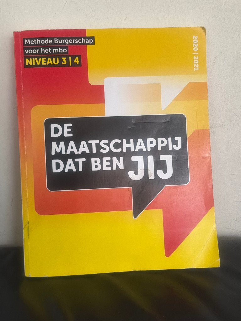 De maatschappij dat ben jij, Boeken, Schoolboeken, Ophalen of Verzenden, Zo goed als nieuw, Overige niveaus