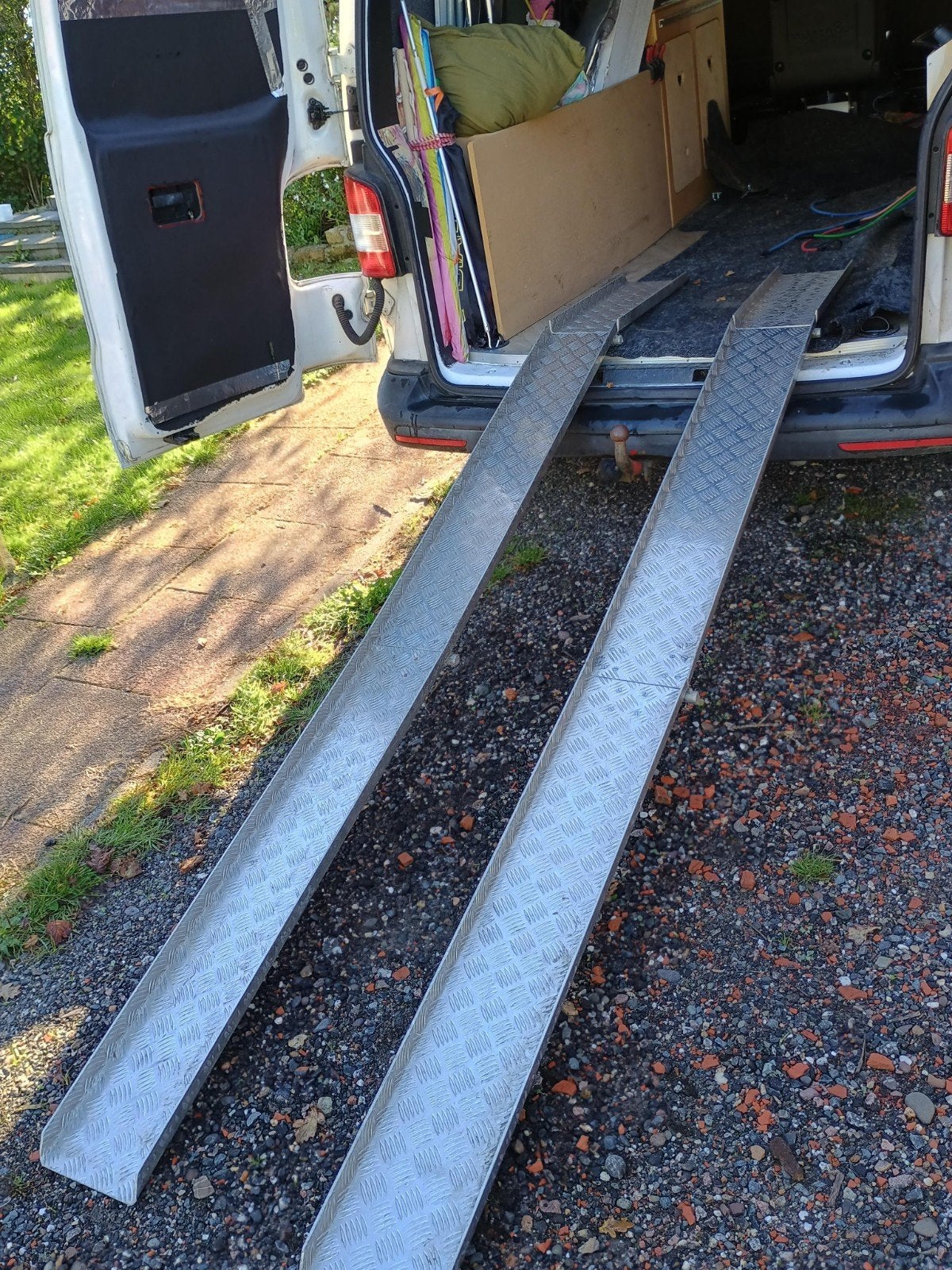 opvouwbare aluminium oprijplaten voor voertuigen, Ophalen