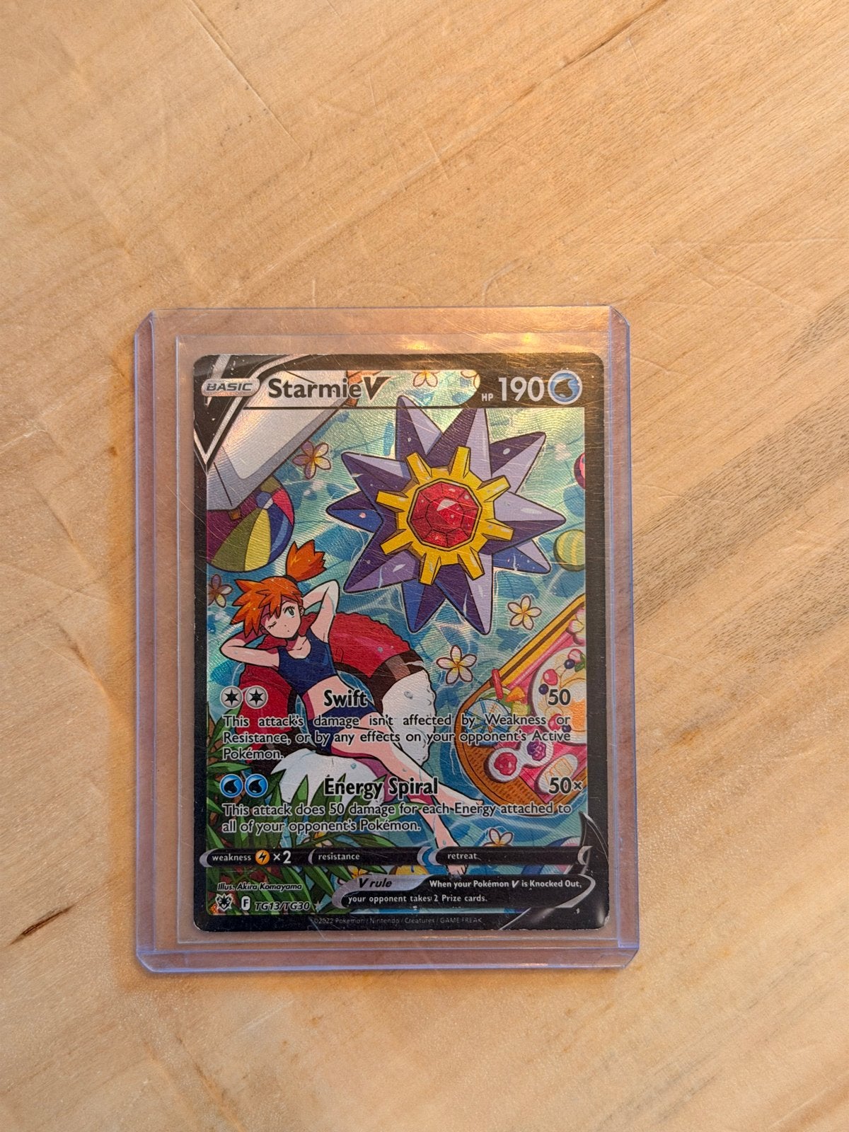 Starmie V Pokémon Kaart - Gebruikte Conditie, Hobby en Vrije tijd, Ophalen of Verzenden, Gebruikt, Losse kaart