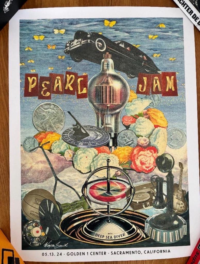 Pearl Jam Concert Poster, Sacramento '24, Dark Matter, Rechthoekig Staand, Ophalen of Verzenden, Zo goed als nieuw, A1 t/m A3