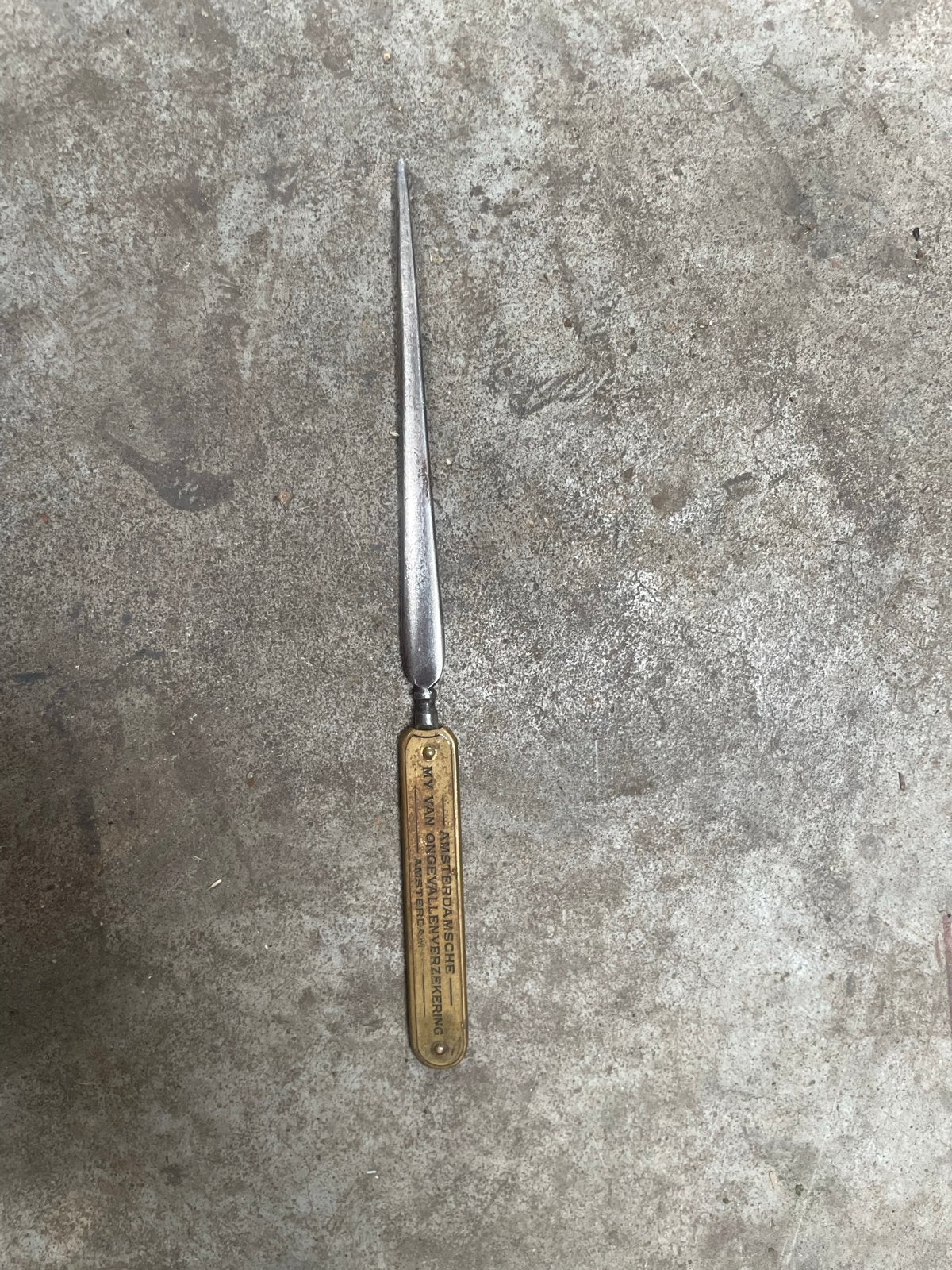Antieke briefopener 'Amsterdamse Levensverzekering', Ophalen of Verzenden