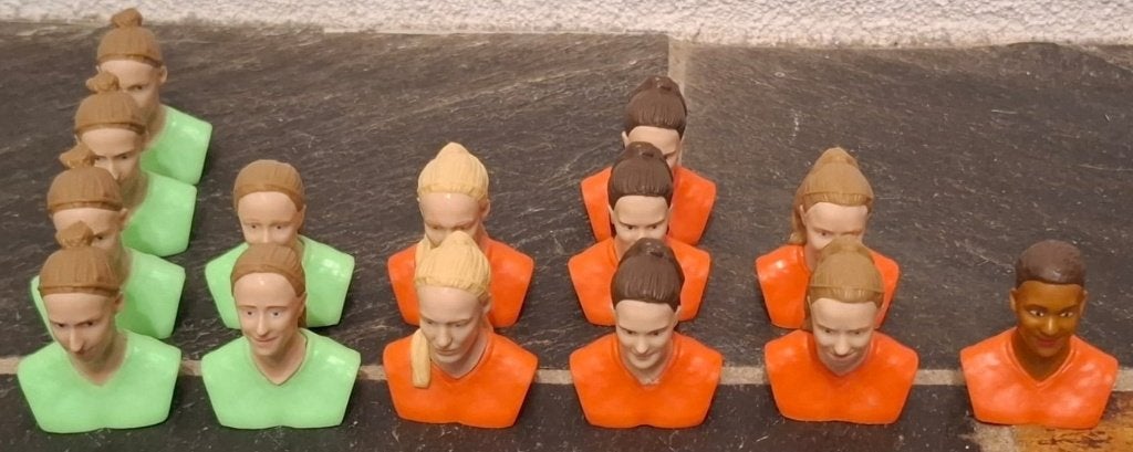 Oranje Leeuwinnen voetbalpoppetjes – Blokker, Ophalen of Verzenden, Zo goed als nieuw, Overige binnenlandse clubs