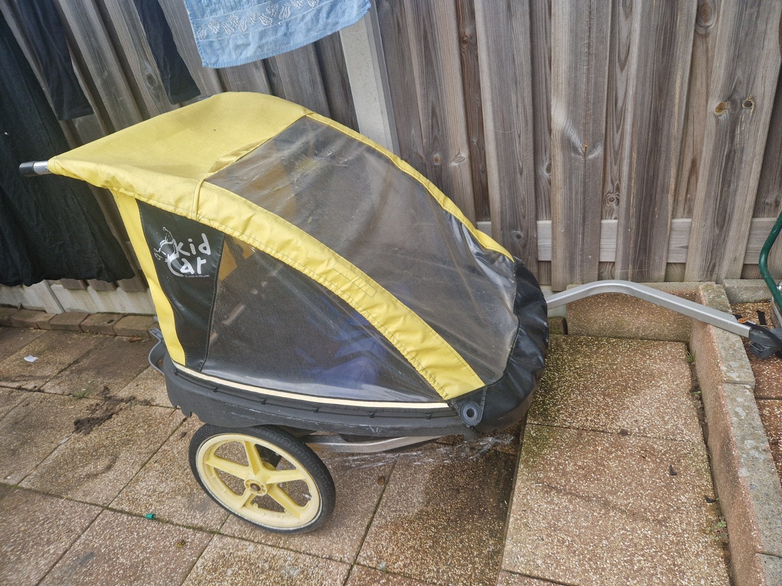 Fietskar Kid Car - Geel/Zwart, Gebruikt, 20 tot 40 kg, Kinderkar, Kid Car