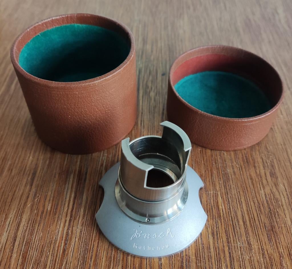 Busch Lieberkühn-spiegel/reflector in doosje voor microscoop, Antiek en Kunst, Ophalen of Verzenden
