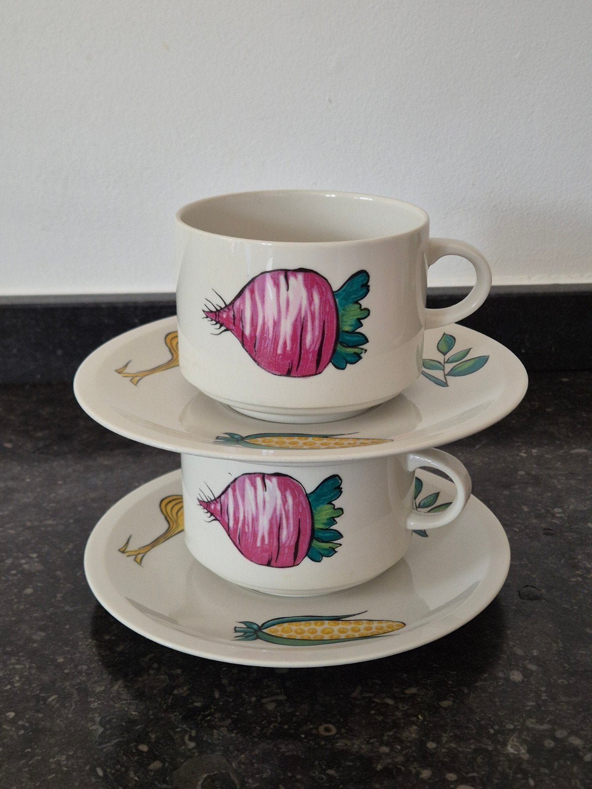 Vintage soepkommen met schotel Villeroy & Boch, Ophalen of Verzenden, Huis en Inrichting