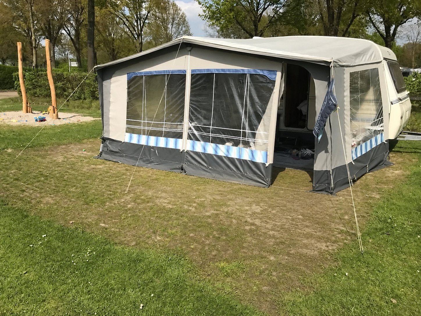 Gerjak voortent voor caravan (5,4m) - waterdicht, Ophalen, Gebruikt