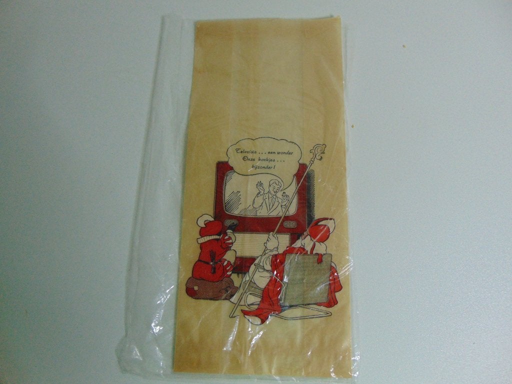 Sinterklaas st.Nicolaas Speculaas papieren zakje, Ophalen of Verzenden, Gebruikt