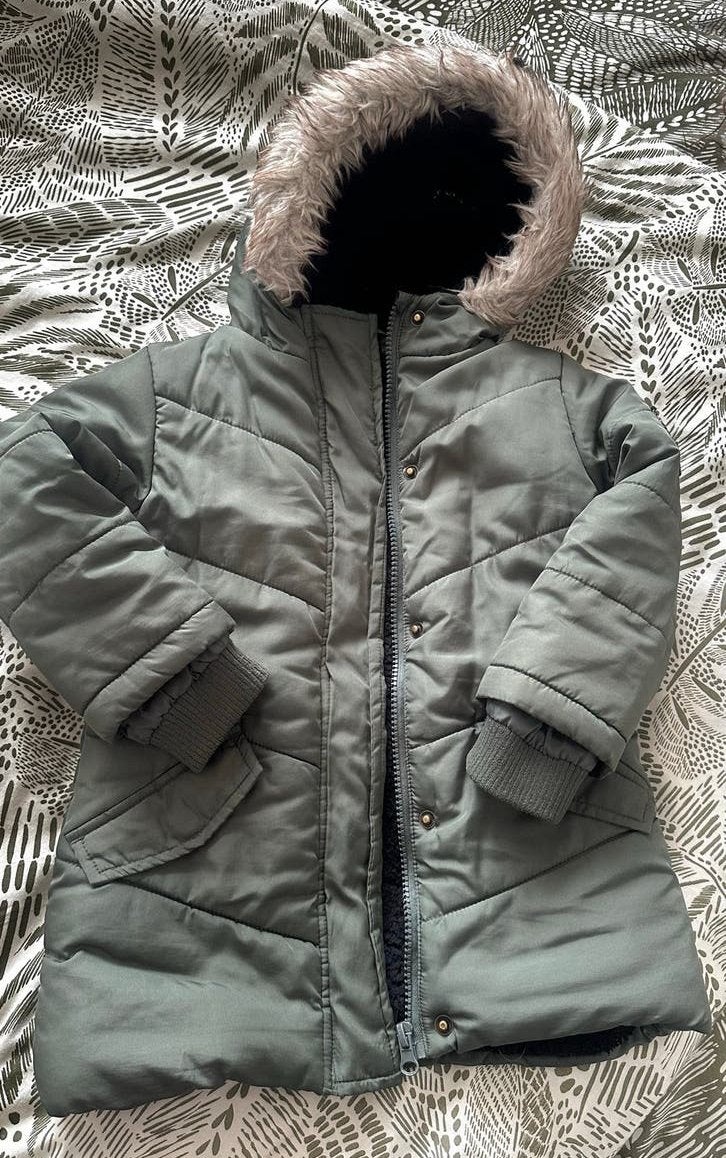 Warme winterjas voor kinderen met teddy voering, Ophalen of Verzenden, Gebruikt, Meisje, Jas