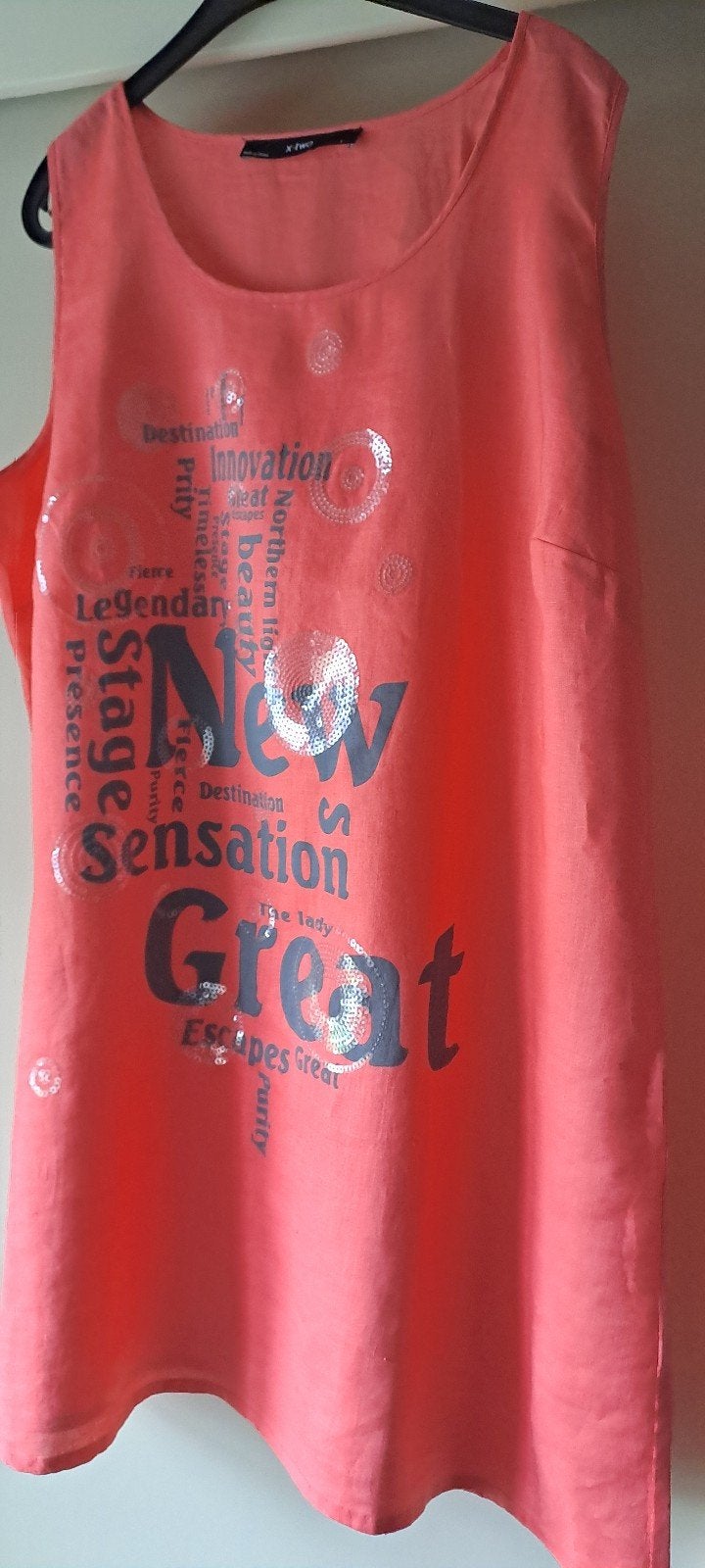 Nieuwe linnen tuniek XTwo mt1, Kleding | Dames, Verzenden, Blouse of Tuniek, Nieuw, Oranje