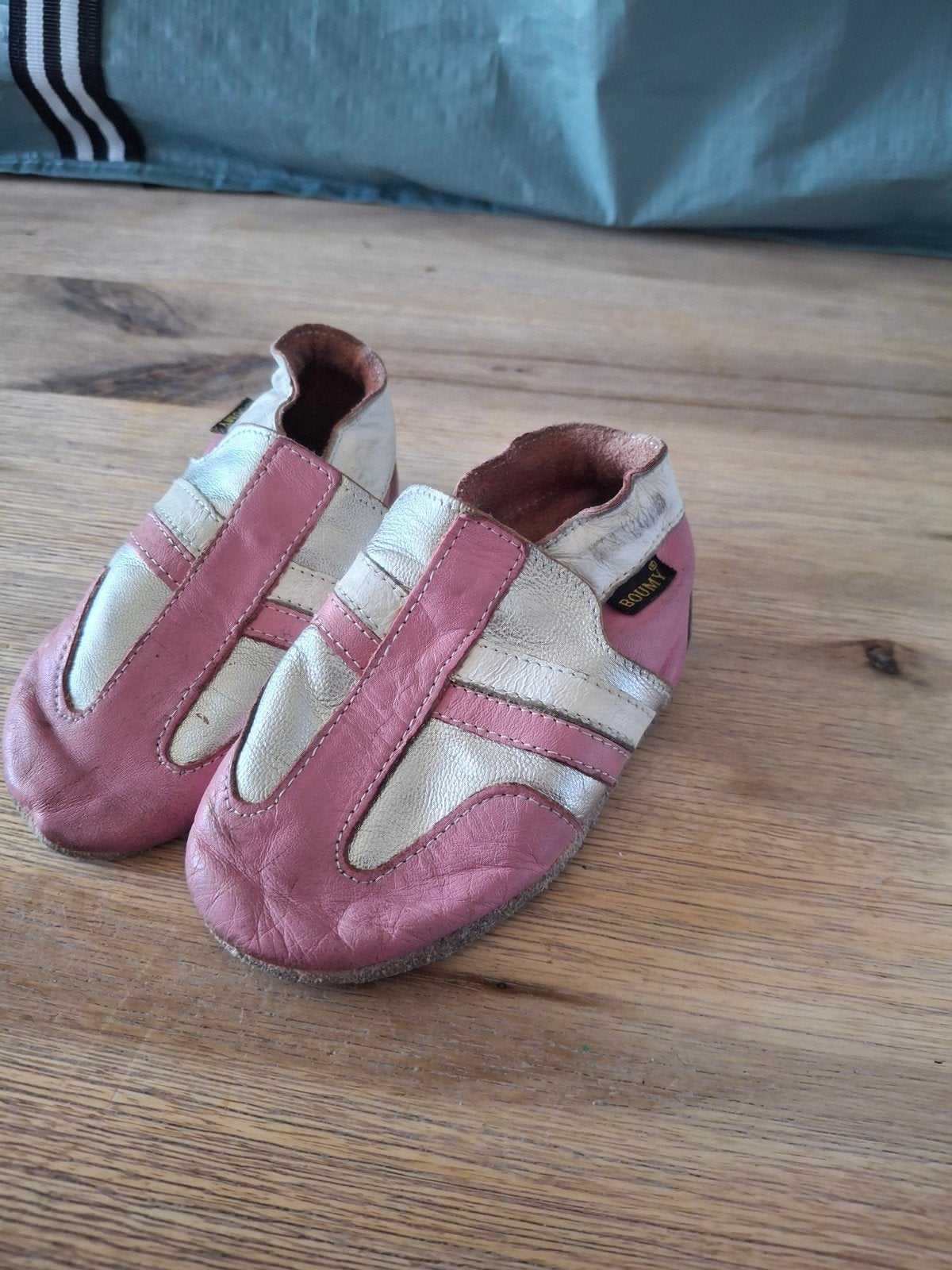 Boumy babyslofjes maat M roze/zilver, Ophalen of Verzenden, Gebruikt, Meisje
