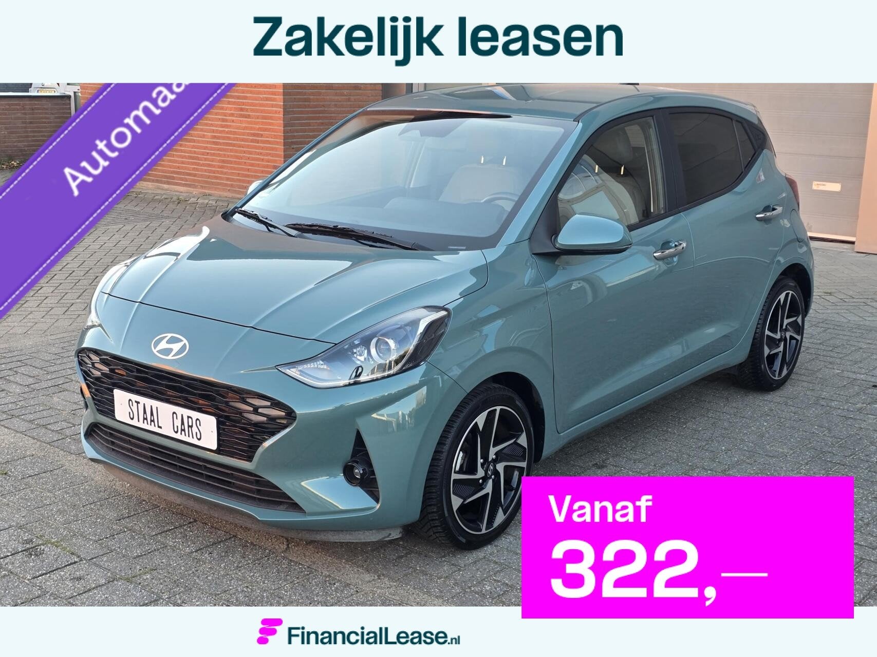 Hyundai i10 1.2_Premium_79Pk_Automaat_Keyless, Dealer onderhouden, Stof, Gebruikt, 4 cilinders