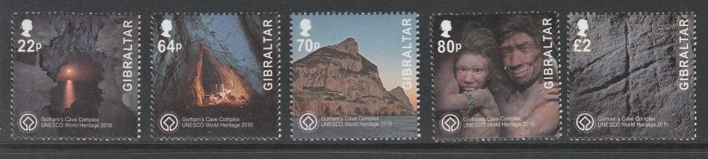 Gibraltar - Michelnr 1746-1750 - Unesco Gorham grotten - pf, Verzenden, Overige landen, Postfris