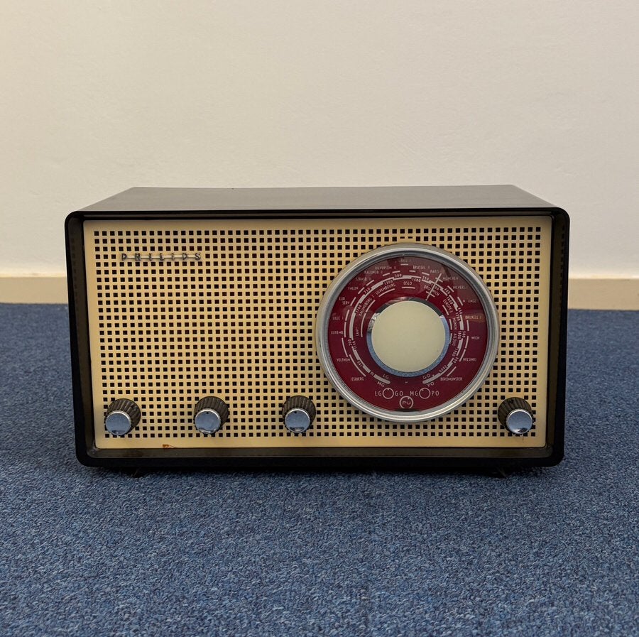 Vintage bakelieten Philips radio, Antiek en Kunst, Ophalen