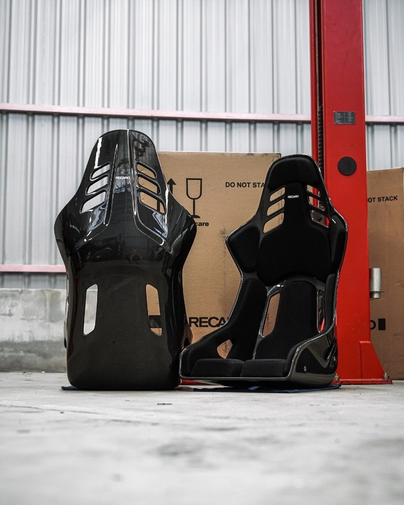 Recaro Podium Carbon Zwart stof kuipstoel schaalstoel, Auto diversen, Ophalen of Verzenden