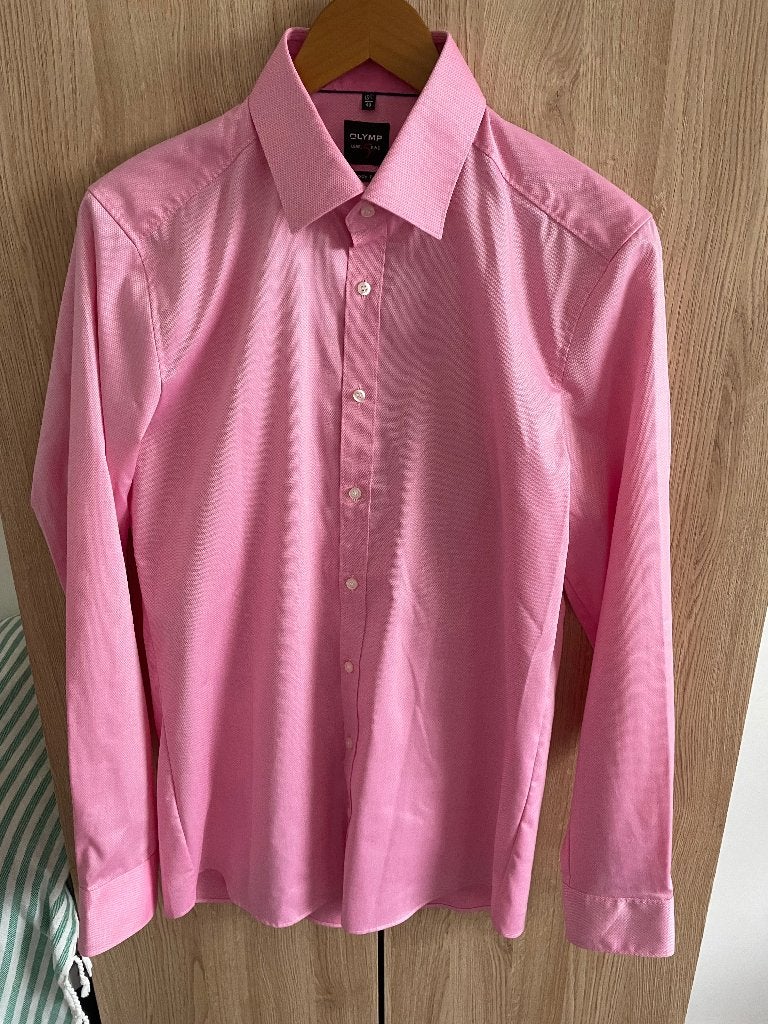 Roze overhemd maat 40 van het merk Olymp, Kleding | Heren, Overhemden, Zo goed als nieuw, Roze, Olymp, Halswijdte 39/40 (M)