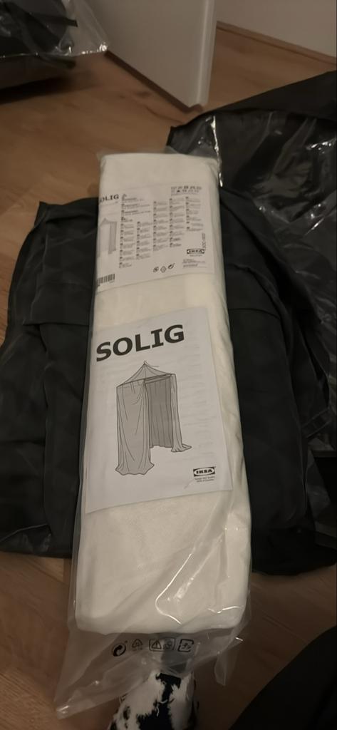 Ikea SOLIG klamboe 150 cm, Ophalen, Wit, Overige typen, Nieuw