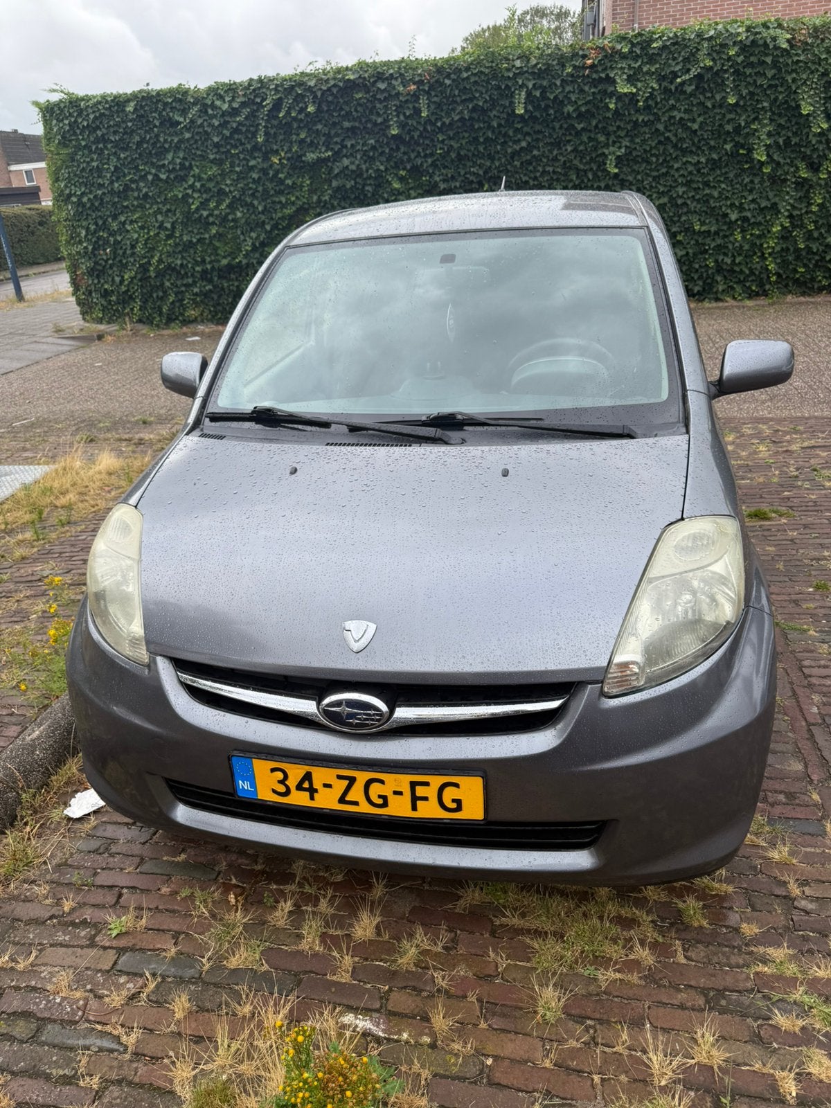 Subaru Justy 1.0 2008 Grijs, Auto's, Subaru, Voorwielaandrijving, Justy, Origineel Nederlands, Handgeschakeld