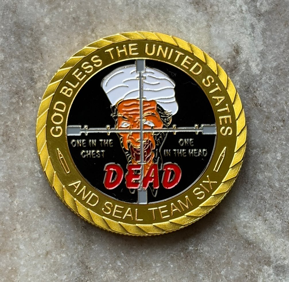 US Navy Seal team six operation neptune spear coin, Ophalen of Verzenden, Marine, Amerika, Embleem of Badge