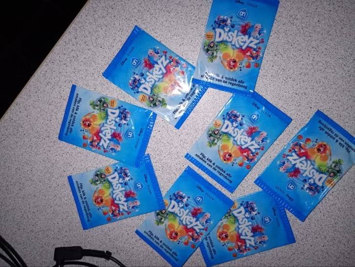 Disney Diskeyz AH - 8 Dichte zakjes Albert Heijn, Verzamelen, Albert Heijn, Ophalen of Verzenden