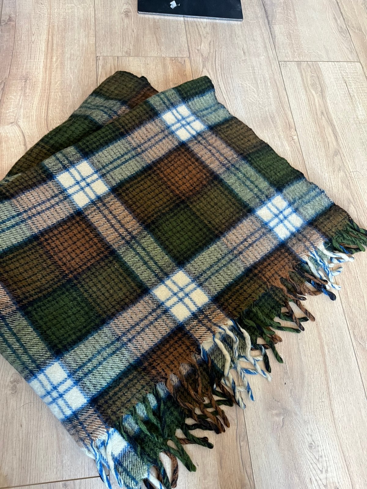 Wollen plaid 145/215 cm, Huis en Inrichting, Gebruikt, Wol, Ophalen of Verzenden, 145 cm